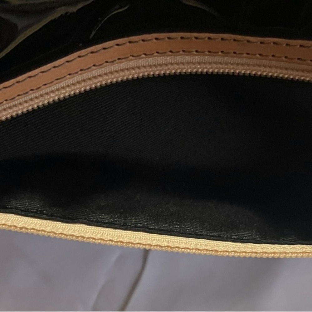 Coach Black and Tan Signature Tote with Leather Trim - Picture 3 of 10